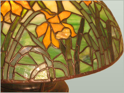 In the Style of Tiffany - Daffodil Table Lamp