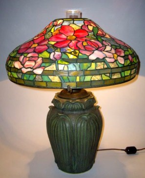 In the Style of Tiffany - Peony Table Lamp